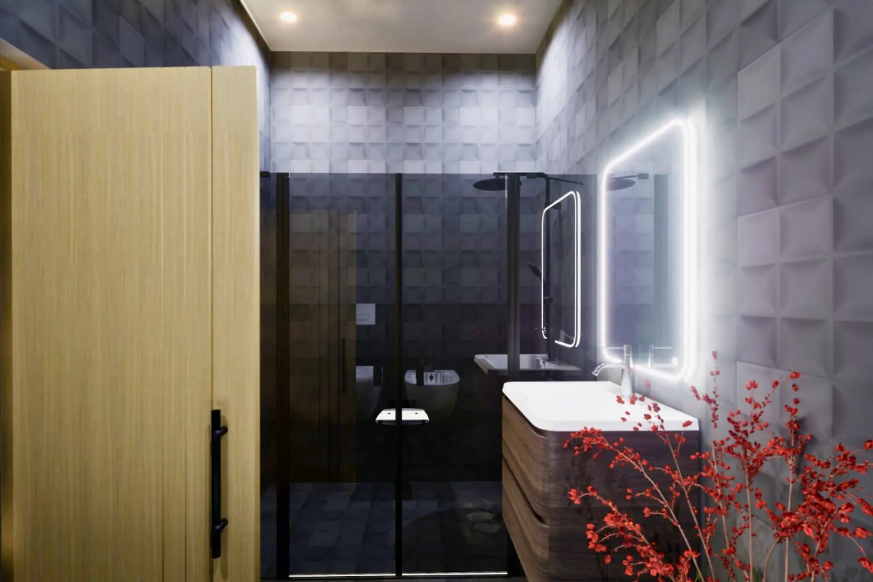 Bedroom 2 Bathroom View of Madhura Gardens Luxury Villa in Varthur