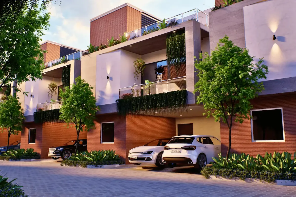 Courtyard view, Madhura Gardens by MarkON Homes