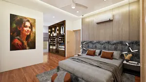 Master bedroom at Sportz Valley in Sarjapur