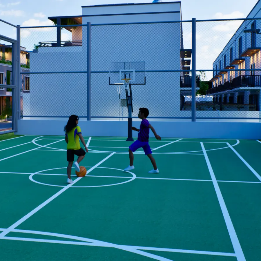 Basketball court at Sportz Valley Villas