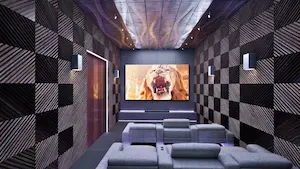 Home theatre room at Sportz Valley